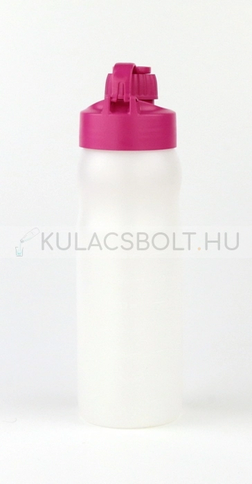 Bioműanyag kulacs (sportpalack) zárható kupakkal, 500ml - Fehér és magenta színű