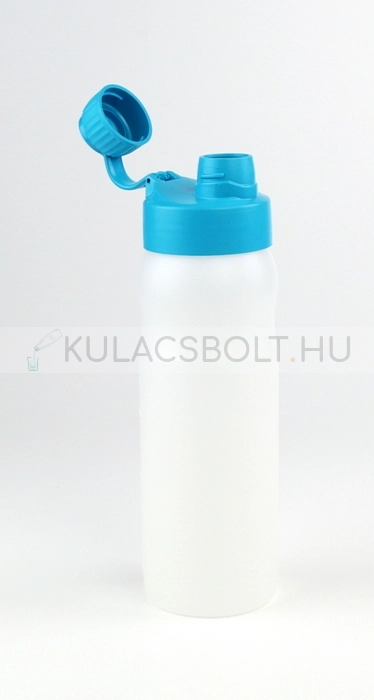 Bioműanyag kulacs (sportpalack) zárható kupakkal, 500ml - Fehér és kék színű