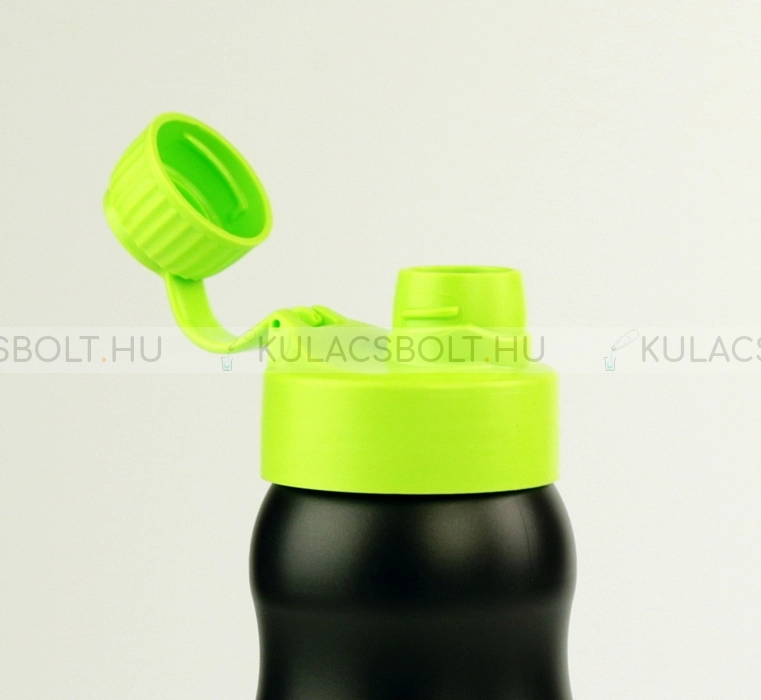 BIODORA-Biomuanyag-sportkulacs-(shaker)-zarhato-kupakkal-keverolabdaval-500ml---Fekete-neonzold-szinu
