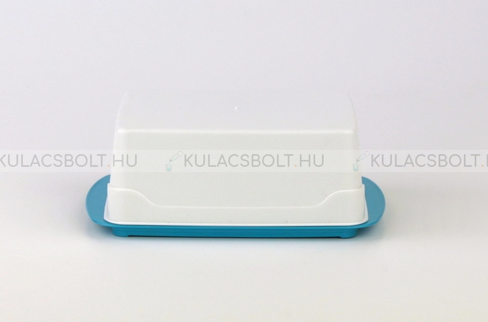 Bioműanyag vajtartó doboz kék tálcával - 13,9x9,2x4,9cm