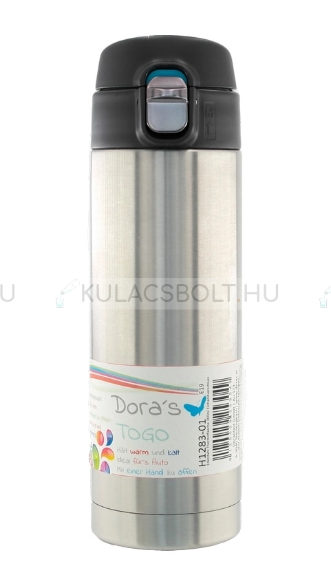Rozsdamentes acél termosz egykezes kupakkal - Szálcsiszolt, 360ml