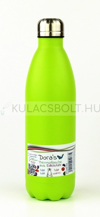 Rozsdamentes acél termosz, 750ml - Neonzöld