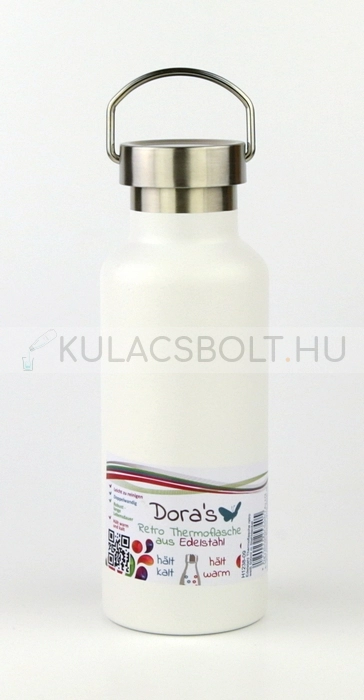 DORAS-Retro-rozsdamentes-acel-kulacs-(termosz)-mozgathato-fullel-500ml---Matt-feher