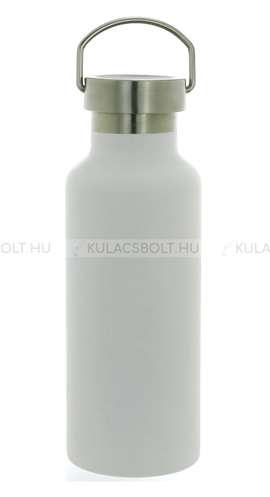 DORAS-Retro-rozsdamentes-acel-kulacs-(termosz)-mozgathato-fullel-500ml---Matt-feher