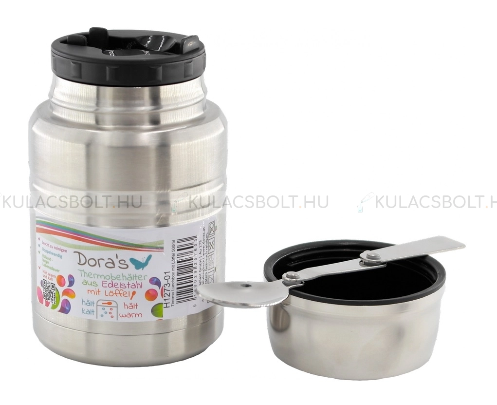 DORAS-etelhordo-termosz-osszecsukhato-fem-kanallal---Rozsdamentes-acel-szalcsiszolt-500-ml-(H1273-01)