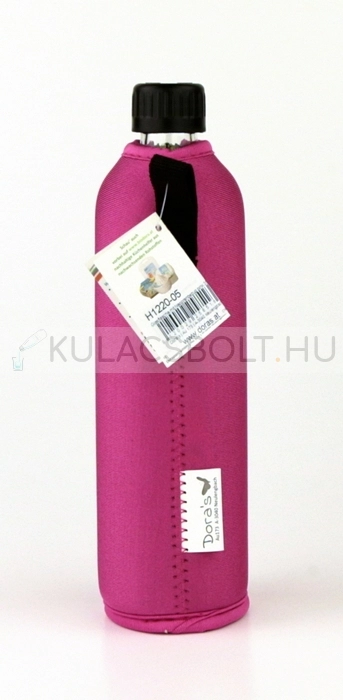 Üvegkulacs (üvegpalack) neoprén huzattal, 350 ml - Rózsaszín - KIFUTÓ