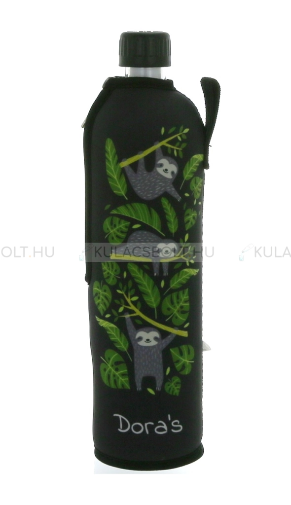 DORAS-uvegkulacs-(uvegpalack)-neopren-huzattal-500ml---Fekete-lajhar-mintas