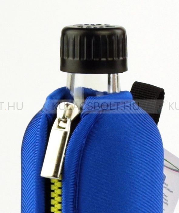 Üvegkulacs (üvegpalack) neoprén huzattal, 500ml - Sötétkék