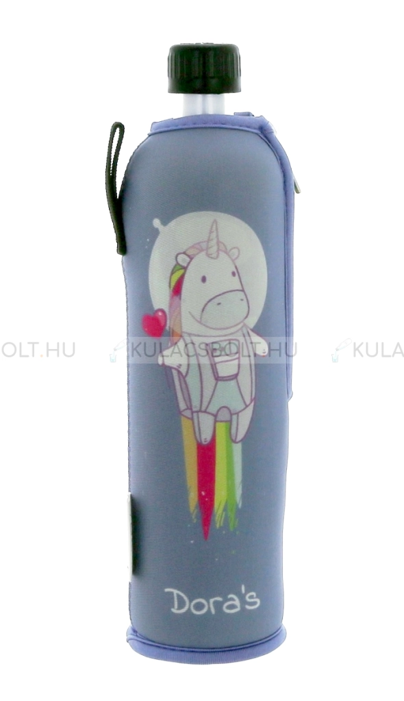 DORAS-uvegkulacs-(uvegpalack)-neopren-huzattal-500ml---Unikornis-mintas-(KIFUTo)