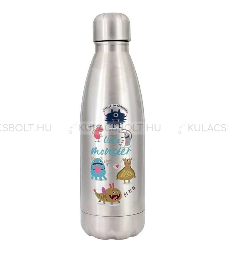 DORAS---Rozsdamentes-acel-termosz-350ml---Szalcsiszolt-szornyecske-mintas---Rozsdamentes-acel---Szalcsiszolt-szornyecske-mintas---Szines-mintas-palack-termosz-350ml-