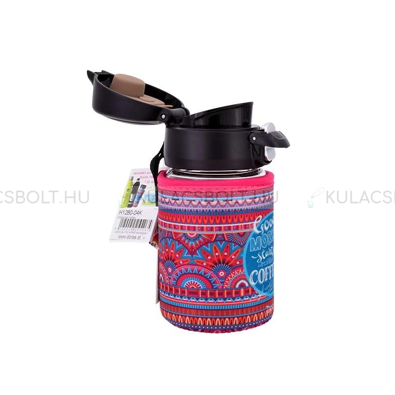 DORAS-Kave--tea-uvegkulacs-(uvegpalack)-kifordithato-neopren-huzattal-egykezes-kupakkal-250ml-(H1280-02)