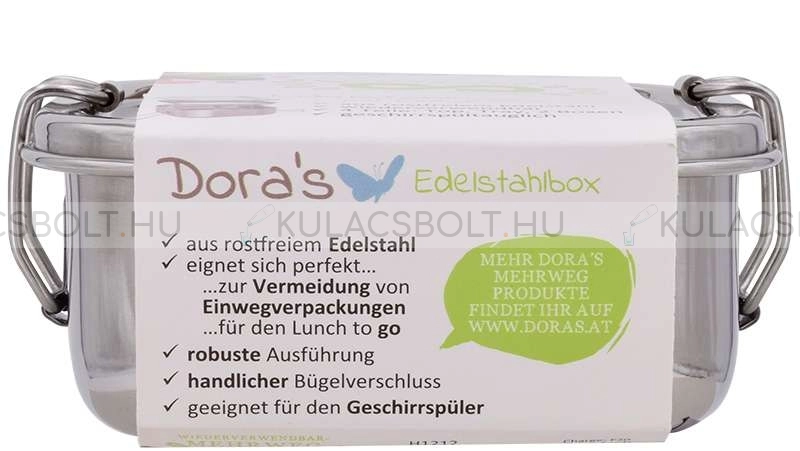 DORAS-Rozsdamentes-acel-etelhordo-doboz-csatos-fedovel-tomites-nelkul-300ml---1-szintes-(H1212)