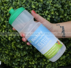 BIODORA Bioműanyag kulacs (sportpalack) zárható, csőrös kupakkal, 500ml - Fehér és zöld színű