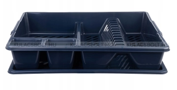 CURVER CLASSIC edényszárító tálcával, 45 x 38 cm, műanyag, rácsos kivitel kék színű 