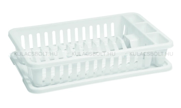CURVER CLASSIC edényszárító tálcával, 26,5 x 42cm, műanyag, fehér színű