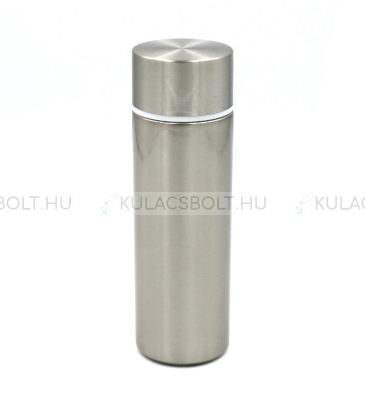 ECOSYS POCKET mini termosz, zsebtermosz, 150ml, szálcsiszolt felület - Szálcsiszolt inox  - Rozsdamentes acél - Mini termoszok