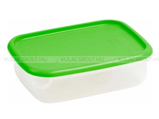CURVER  LUX ételtároló doboz, 22 x 18 cm, 1,2L, anyaga műanyag, áttetsző, zöld színű hermetikusan záródó tetővel