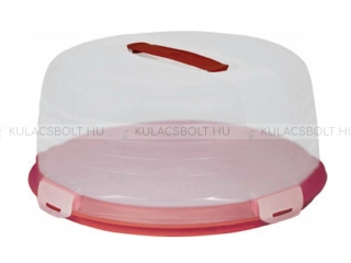 CURVER BASIC kerek tortrabúra, torta hordó, 34 x 34 cm, műanyag, piros szín