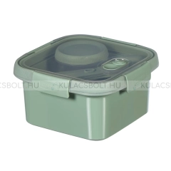 CURVER SMART TO GO ételtároló doboz evőeszközzel, 20 x 15 cm, 1L, műanyag, zöld színű