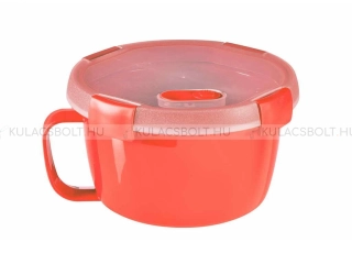 CURVER SMART ECO kerek ételtároló doboz, 16 x 16 cm, műanyag, piros színű