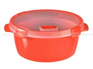 CURVER SMART ECO kerek ételtároló doboz, 16 x 16 cm, műanyag, piros színű