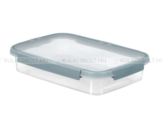 CURVER SMART FRESH szögletes ételtároló doboz, 29 x 20 cm, 2L, műanyag, átlátszó, szürke csíkkal