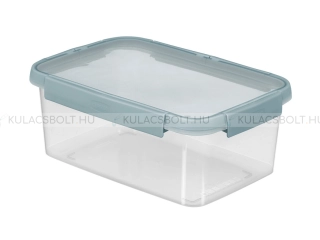 CURVER SMART FRESH szögletes ételtároló doboz, 29 x 20 cm, 2 L, műanyag, átlátszó, szürke csíkkal