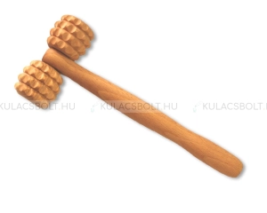 BIODORA Masszázs roller, T alakú bükkfából, kicsi - 28,5 x 9,2 x 3,7 cm